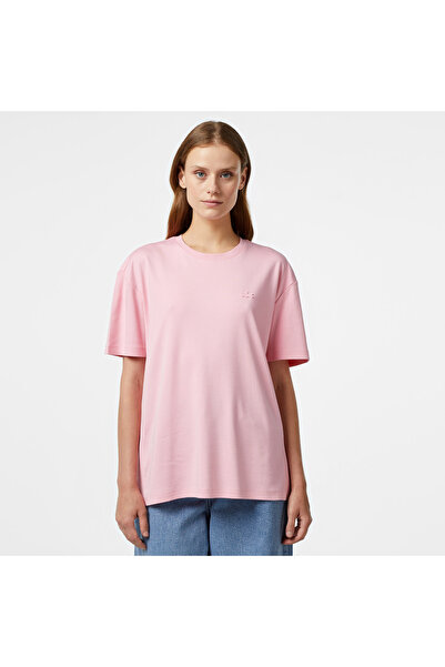 Lacoste Kadın Relaxed Fit Bisiklet Yaka Pembe T-Shirt