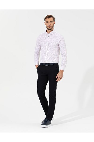 Pierre Cardin Μαύρο Slim Fit Canvas Παντελόνι 50265904-vr046