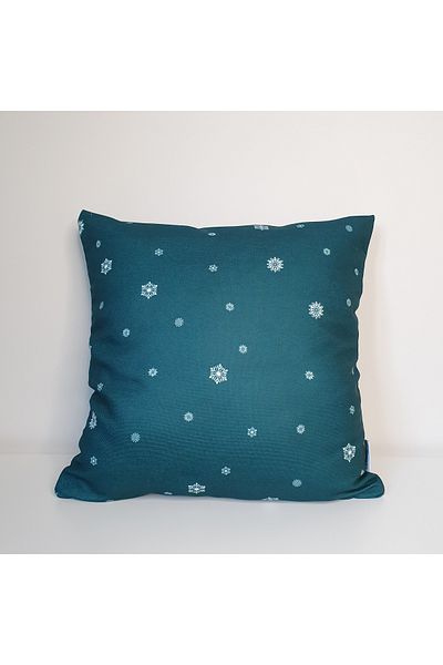 DECO Pine Tree Pattern Petrol Green Throw Pillow Cover Christmas Concept