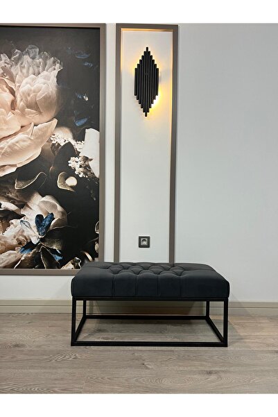 Rafadi ANTRASİT DEKORATİF KAPI ÖNÜ MUTFAK BALKON YEMEK MASASI AYAK UCU BENCH ...