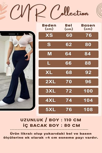 CNRCollection Pantaloni de damă, albastru bleumarin, flexibili din Lycra, cu talie înaltă, care nu se arată, cu jambiere spaniole