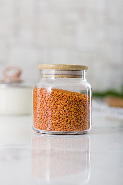 Albergio 12-Piece Bamboo Lid Vacuum Small Size Glass Jar Storage Container 500ml