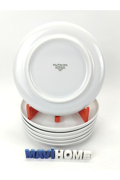 Kütahya Porselen White Sweet Moderna Series 19 cm Plate - Set of 6
