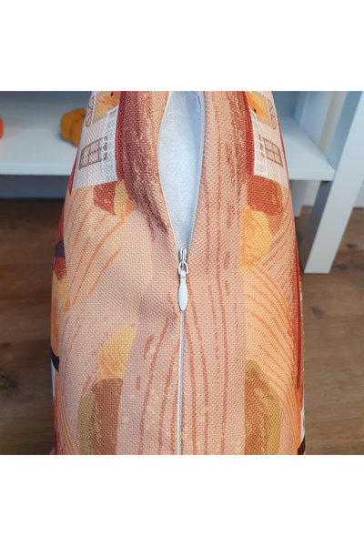 DECO Ecru Sky Autumn Pattern Throw Pillow Cover