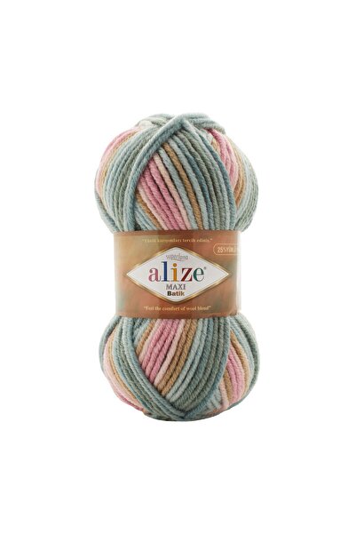 Alize 5 bucăți Superlana Maxi Tie Dye 7803 Ață groasă de tricotat manual Vest...