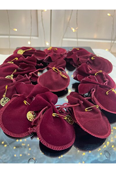 Online Dağıtmalık ,hediyelik bordo kadife kese söz kesesi,doğum ,sünnet ,kına...