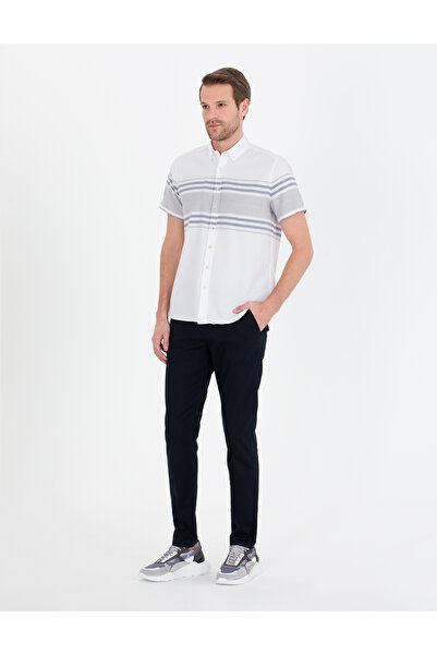 Pierre Cardin Lacivert Slim Fit Kanvas Pantolon 50268892-VR033