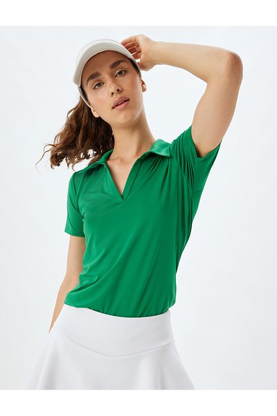 Koton Sports T-Shirt Polo Neck Short Sleeve Slim Fit
