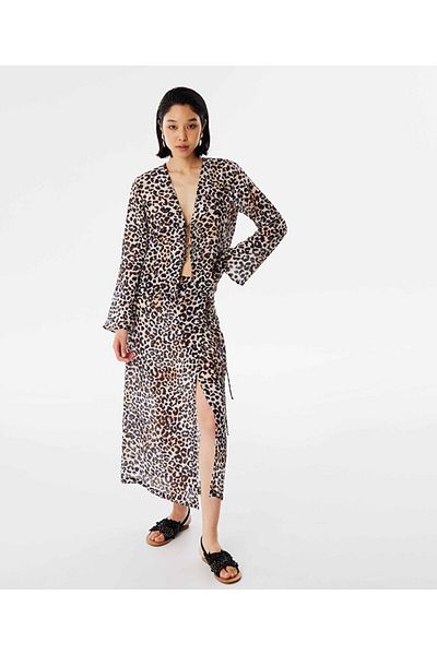 Twist Leopard Patterned Shirt