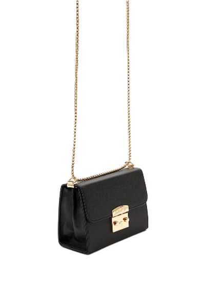 Levidor Black Fabric Textured Shoulder Bag 930106