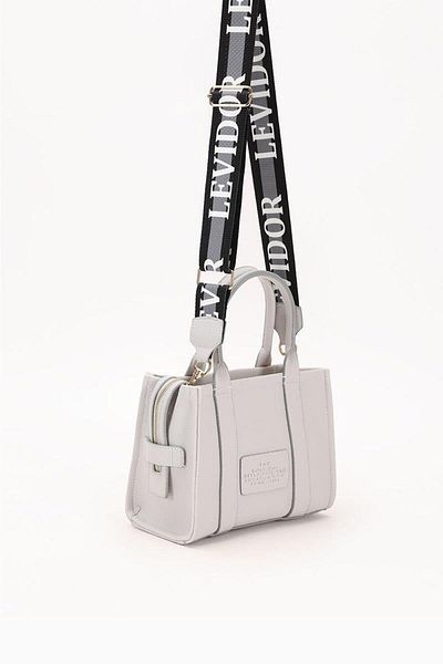 Levidor 930151   Stone Removable Strap Text Printed Handbag