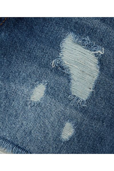 Twist Jeans-Shorts mit Antik-Effekt