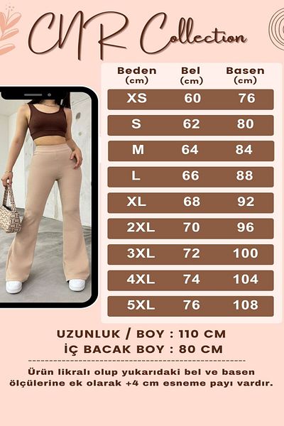 CNRCollection Women's Beige Flexible Lycra High Waist Non-Showing Gathering Spanish Leg Leggings Trousers