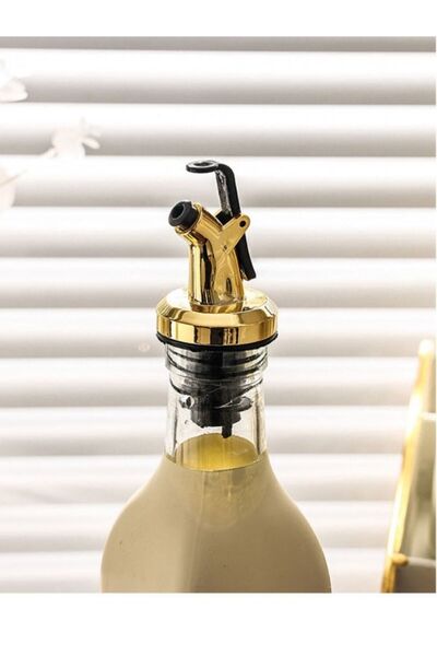 Amentes Gold Drip-Free Oil Dispenser Oil Pot Stopper Cap Bottle Tip Service Apparatus 1 Piece