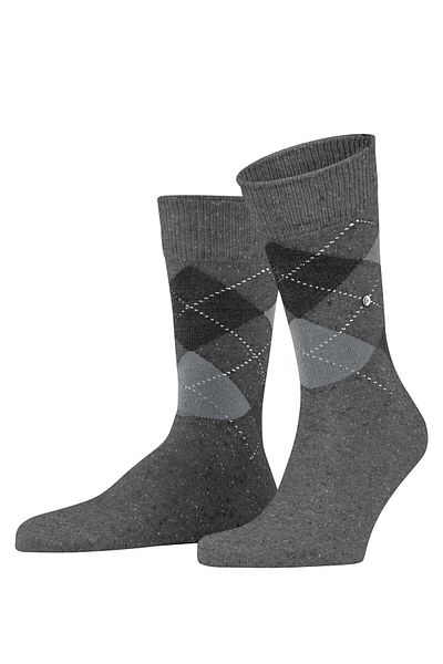 Burlington Herren Socken - Dundee, Rautenmuster, Kurzsocken, Wolle, One Size