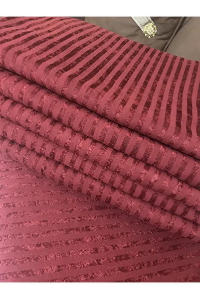 Tekstilsa Sponge Sofa Cover New Fashion Striped Burgundy Color 1 Piece 210*170 cm