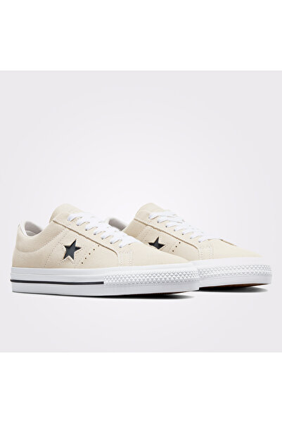 Converse Cons One Star Pro Suede Unisex Krem Sneaker