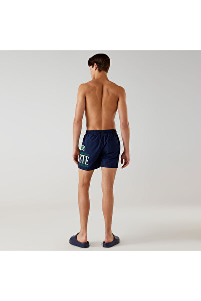 Lacoste Baskılı Erkek Lacivert Deniz Şortu