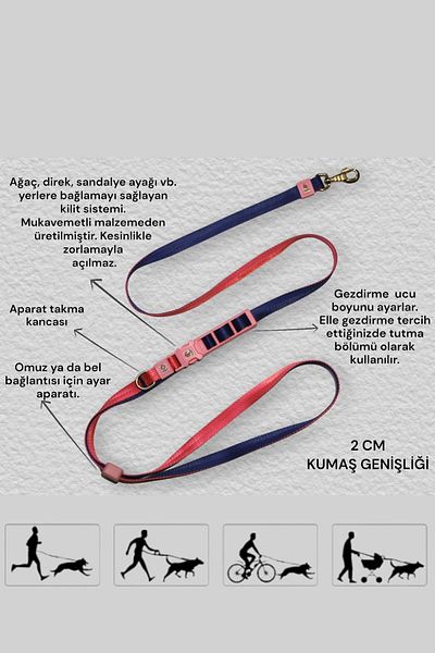 CARAMELOS Hands-Free Hands Free Travel Strap with Named Steel Tag Gift