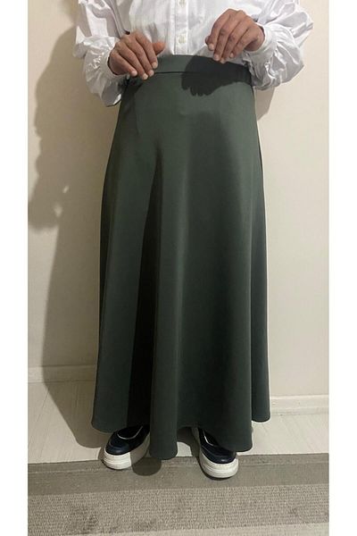 Dagü Design Women's Hijab Long Khaki Sukuba Skirt