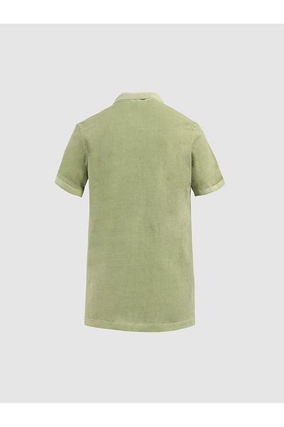 Ltb Μπλουζάκι Faded Effect Polo Neck Green