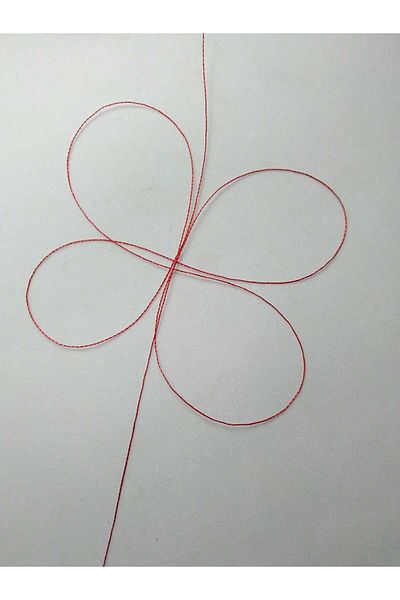 Eskişehir hobi sanat 60 Meters Red Rose Rosary String - 0.2 Mm Thinnest Design