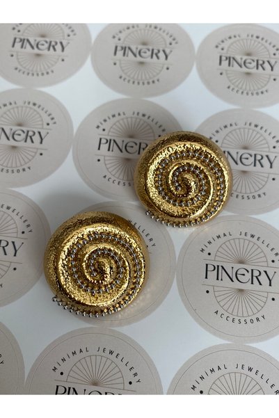 Pinery Jewels Seashell Stainless Steel Women's Earrings Pair