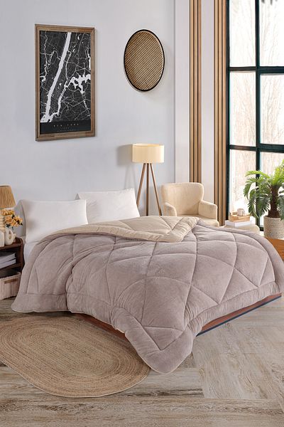 TİNİMİNİ HOME Double Welsoft 100% Cotton Silicone Quilt | Double Sided | 63 Wire Woven Fabric