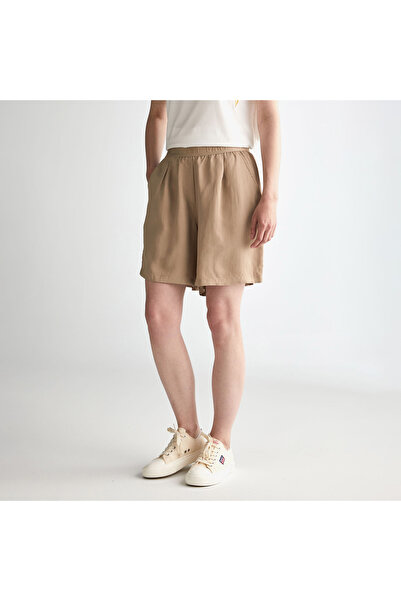 Gant Kadın Bej Regular Fit Logolu Şort