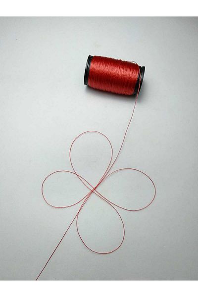 Eskişehir hobi sanat 60 Meters Red Rose Rosary String - 0.2 Mm Thinnest Design
