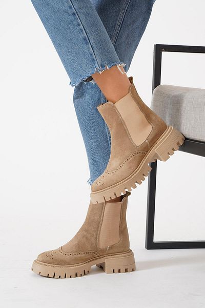Moda Pie Γυναικείες Μπότες Olivis Mink Suede - Διπλό Λάστιχο