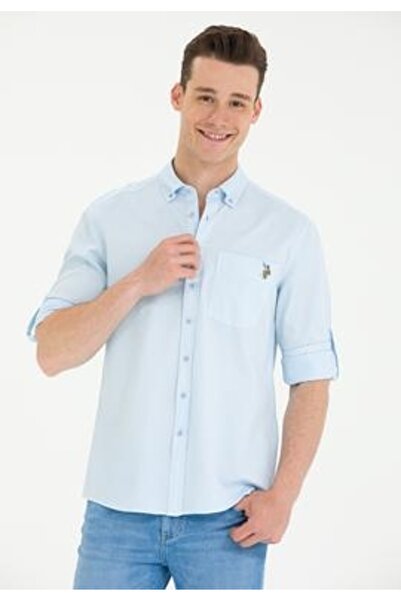 U.S. Polo Assn. Ανδρικό μπλε πουκάμισο Fero Us Polo Assn - 1583190