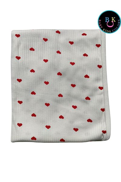 baby kids colors 80*90 Double Layer Heart Printed Baby Blanket