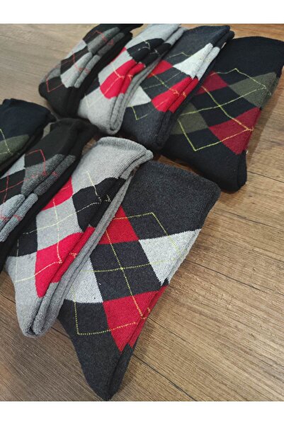 erceys 8 чифта детски зимни термо чорапи от хавлиен плат с каре