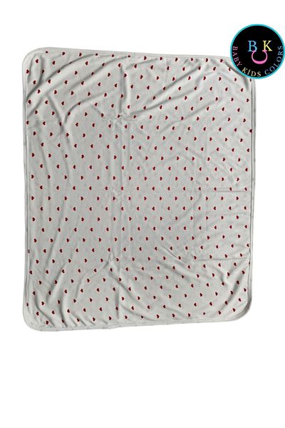 baby kids colors 80*90 Double Layer Heart Printed Baby Blanket