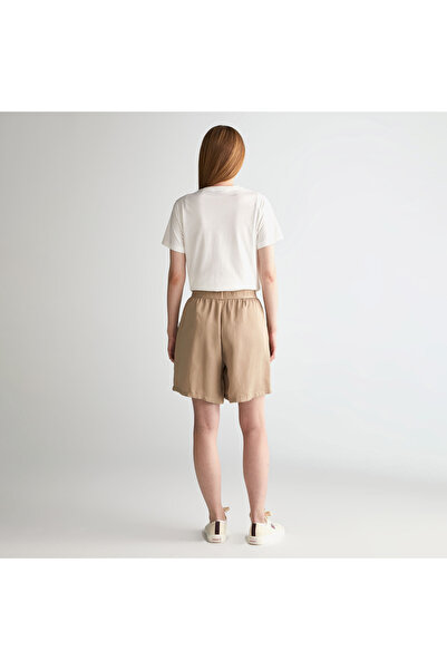 Gant Kadın Bej Regular Fit Logolu Şort
