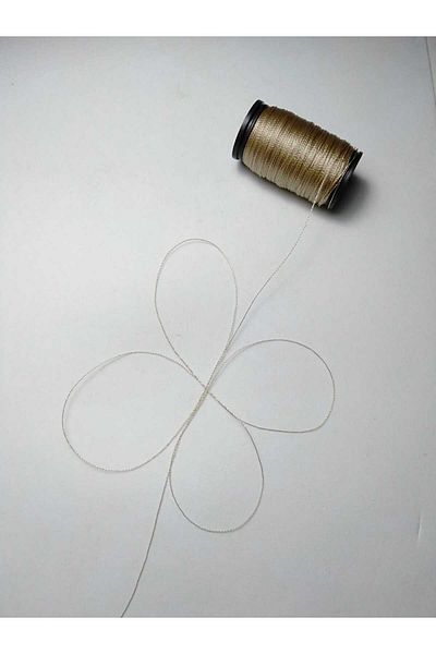 Eskişehir hobi sanat 0,2 mm 60 μέτρα κορδόνι χάντρες προσευχής Αντίκα μπεζ χρώμα (πιο λεπτό κορδόνι χάντρες προσευχής)