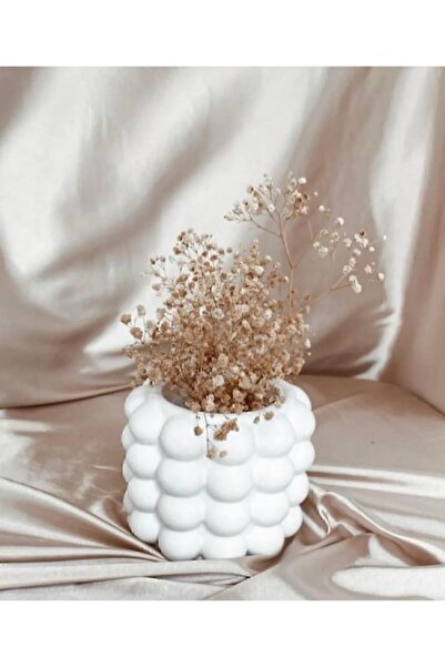 TAŞDEVRİLIFE Bubble Beton Vazo, Pampas Vazo