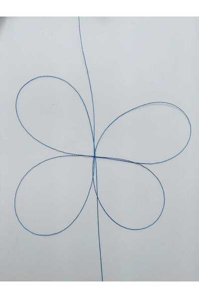 Eskişehir hobi sanat 0,2 mm 100 μέτρα κορδόνι χάντρες νυχτερινό μπλε χρώμα (πιο λεπτό κορδόνι χάντρες)