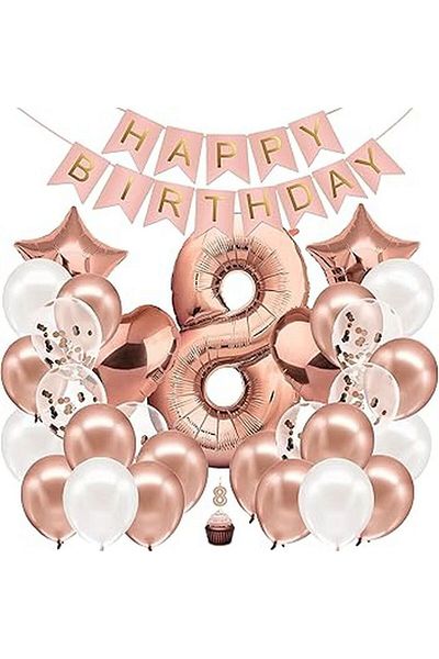 DÜVENCİ TİCARET Rose Gold Age Ballon Set