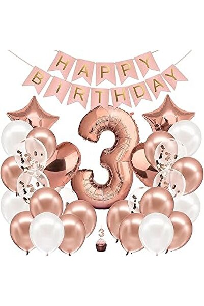 DÜVENCİ TİCARET ΣΕΤ ΜΠΑΛΟΝΙΩΝ ΓΙΑ ΓΕΝΕΘΛΙΑ ΣΕ ΧΡΩΜΑ ΡΟΖ ΧΡΥΣΟ