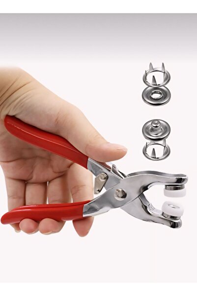 CNGZSHOP Metal Çıt Çıtlı Düğme Pensesi Ve Düğme Aparatları Gömlek, Elbise Kıy...