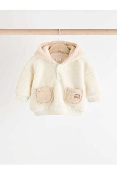 Next Baby White Bear - Cosy Borg Hoodie and Jogger Set