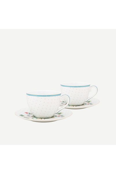 Pip Studio Jolie White Porcelain Tea Cup Set 280 ml