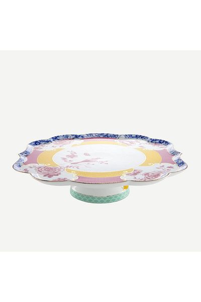 Pip Studio Royal Yellow Pink Porcelain Cake Stand 31X8 cm
