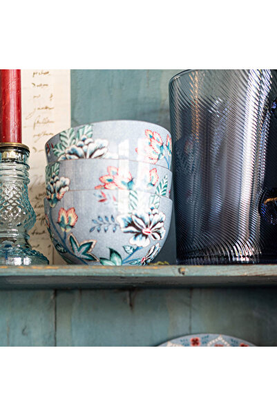 Pip Studio Flower Festival Mavi Porselen Kase 12 Cm