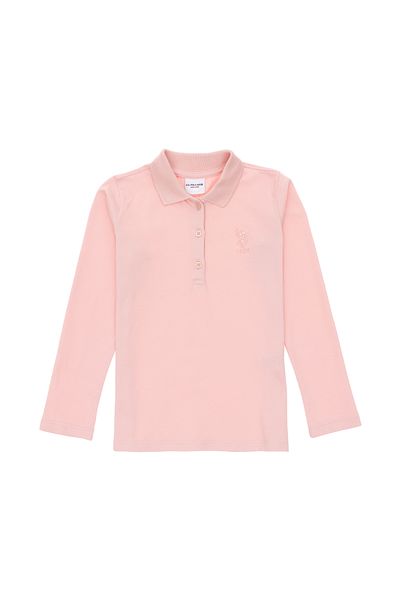 U.S. Polo Assn. Hanorac de bază roz pudrat pentru fete 50292499 -VR050