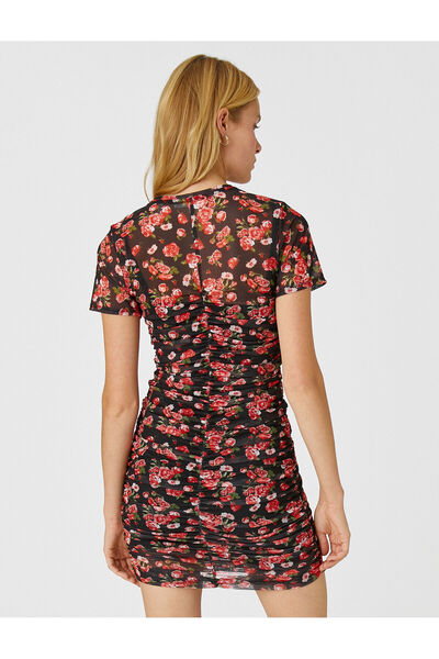 Koton Geblümtes Minikleid