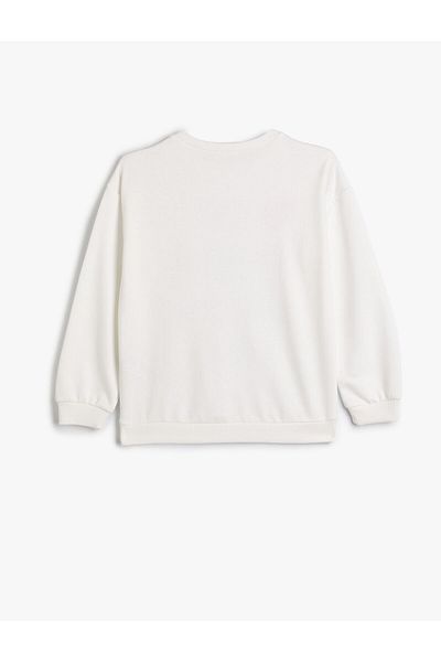 Koton 4SKG10147AK Koton Girl's Sweat ECRU