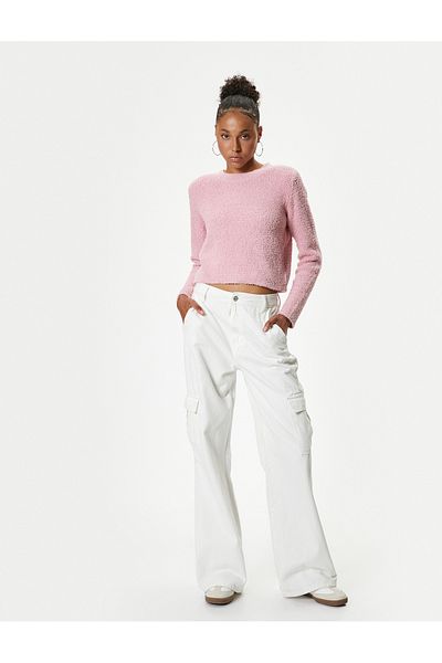 Koton Soft Textured Crew Neck Knitwear Sweater - Long Sleeve